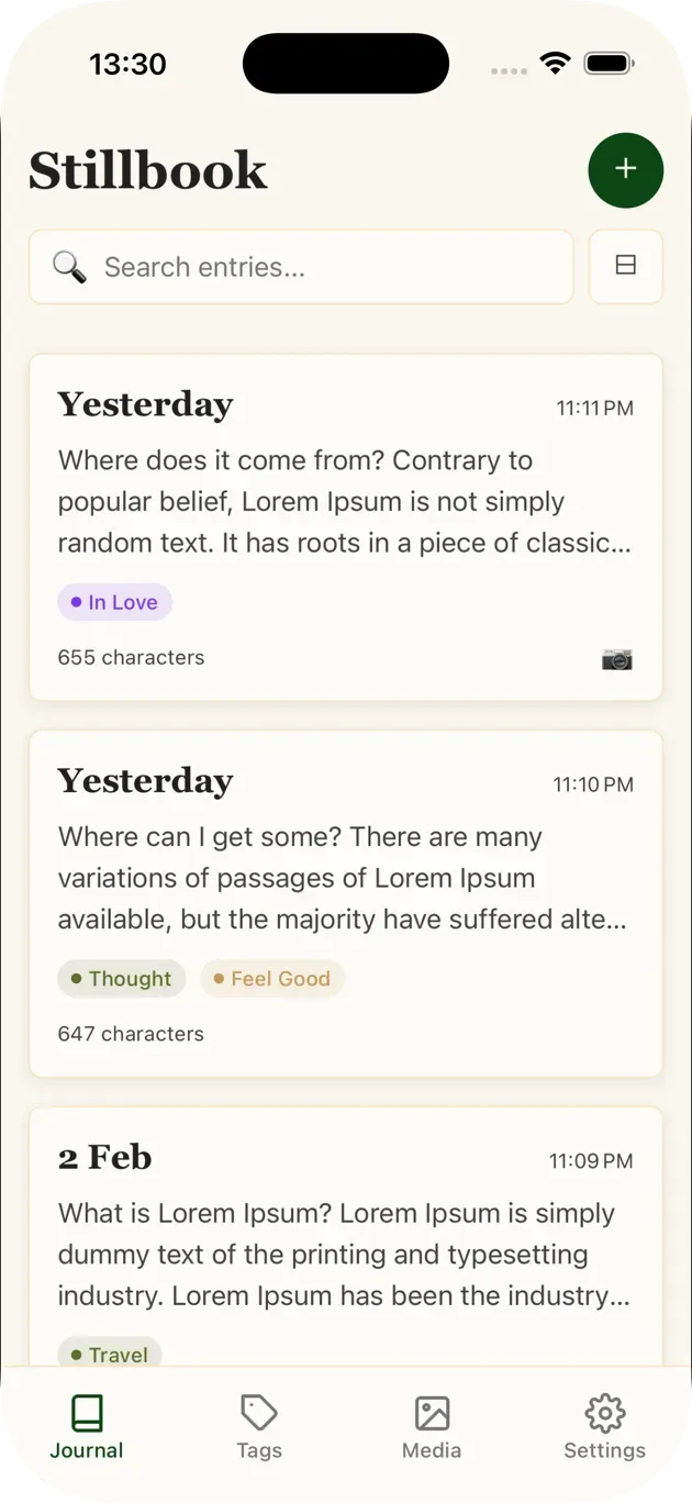 Stillbook screenshot 1